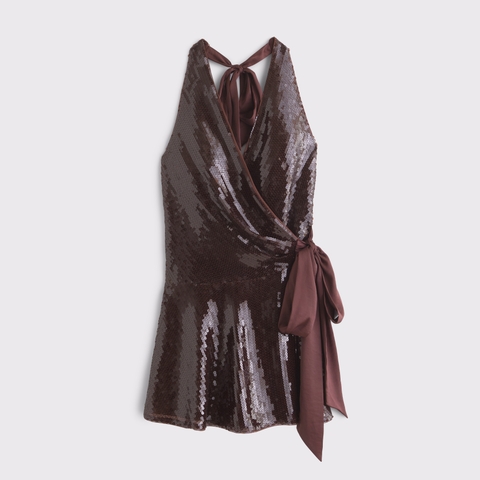 Женские платья Abercrombie & Fitch Sequin Wrap Mini Dress