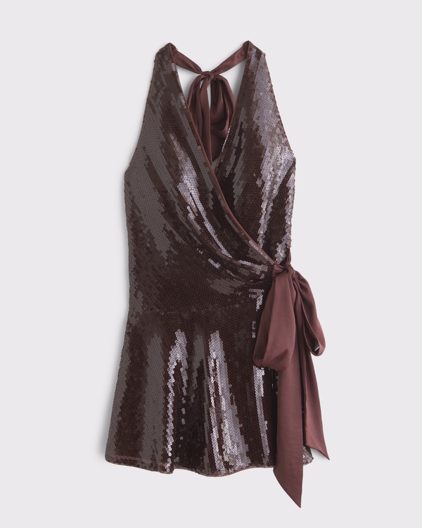parker sequin wrap dress Parker Black Opal Midi Dress, 0 / Gold