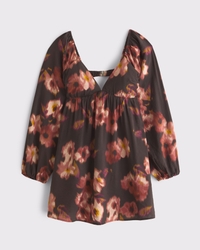 Bra-Free Clasp-Back Flowy Mini Dress