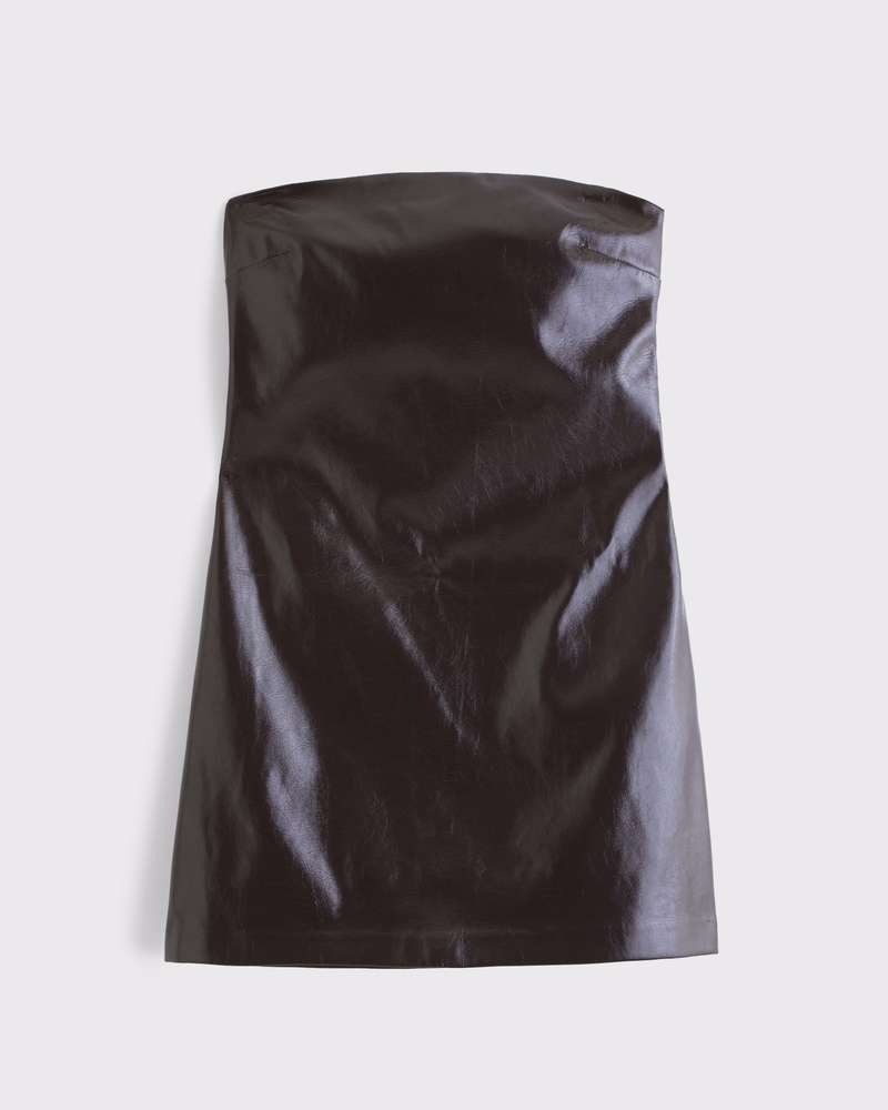 The A&F Scarlett Strapless Vegan Leather Skort