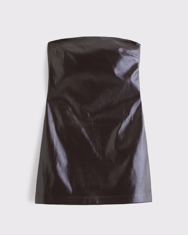 The A&F Scarlett Strapless Vegan Leather Skort