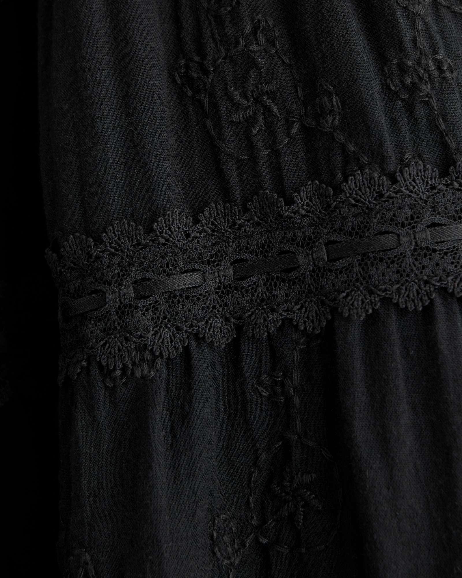 Lace Tie-Front Mini Dress