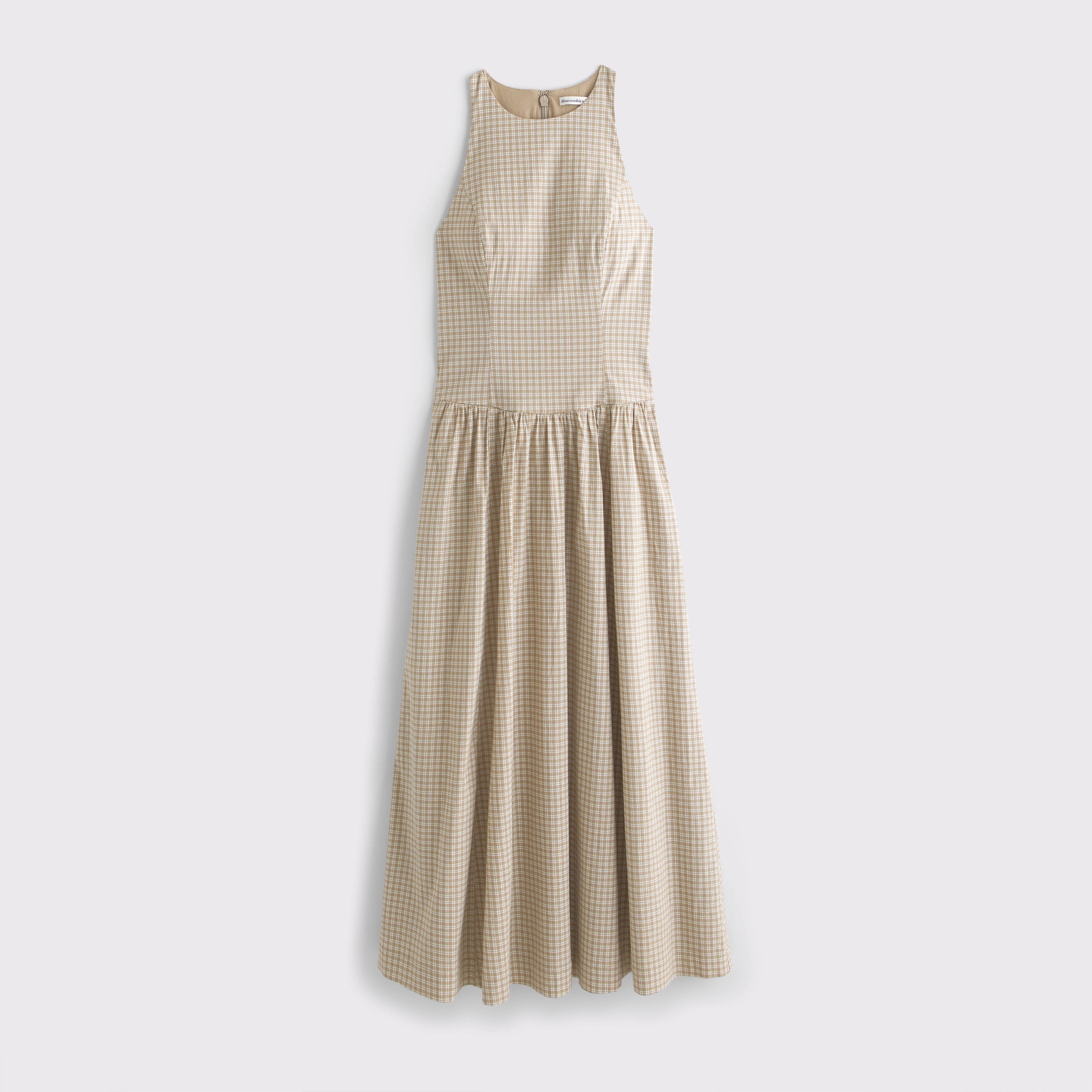Abercrombie & Fitch High-neck Drop-waist Midi Dress