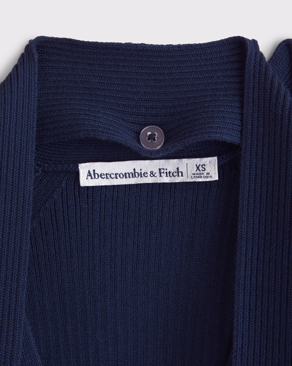 Scarf Duster Midi Sweater Dress