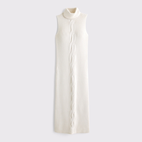 Женские платья Abercrombie & Fitch Turtleneck Cable Midi Sweaterdress