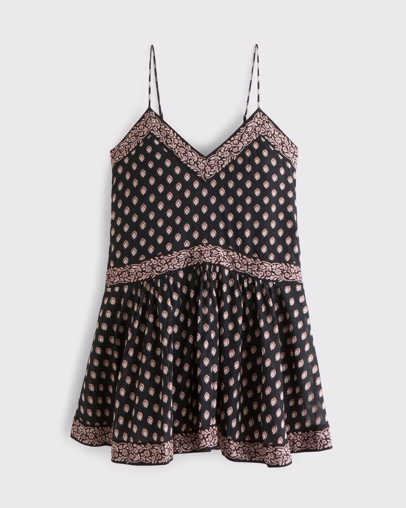 V-Neck Flowy Mini Skort