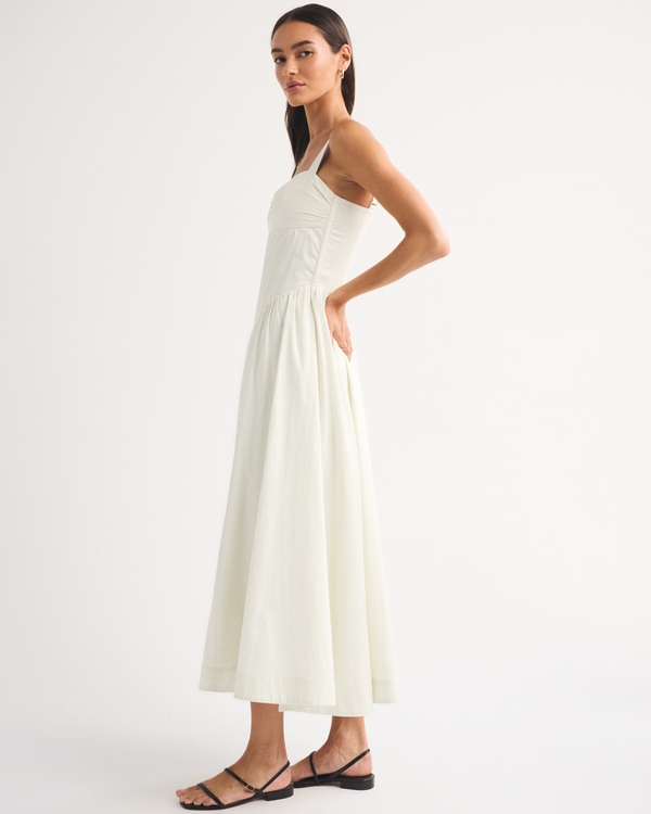 corset cotton dress Gold Cotton Corset Dress with Gathers – Western Era