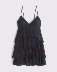 V-Neck Ruffle Tiered Mini Dress