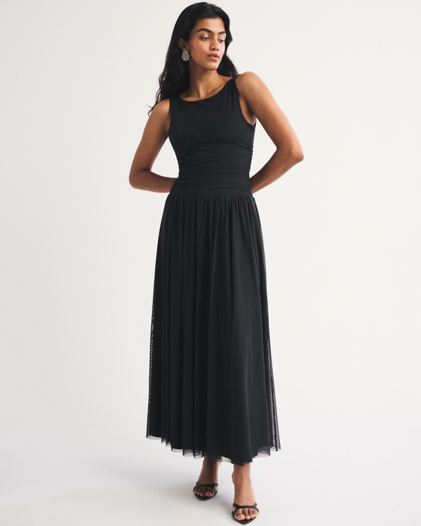 basic maxi dress Shona Joy - La Lune High Neck - Cream Maxi Dresses | Long &