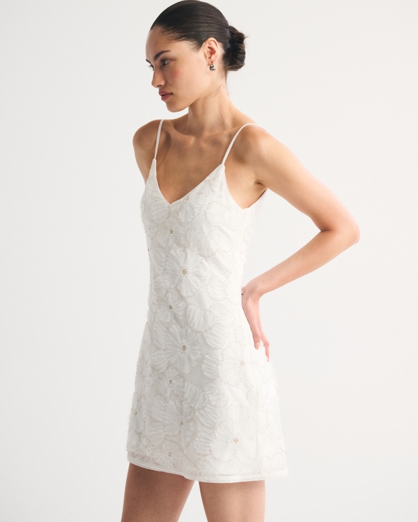 Women's Embellished Shift Mini Dress | Women's Clearance | Abercrombie.com