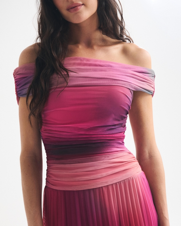 A&F Bra-Free Giselle Drop-Waist Maxi Dress, Pink Pattern view 2