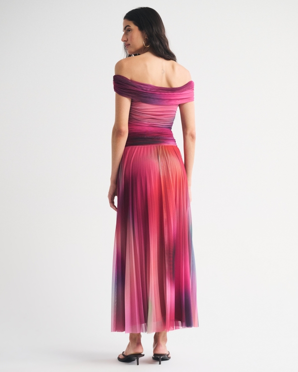 bhldn pearl-embellished long-sleeve drop-waist mini dress AURORA Strapless Drop Waist Maxi Dress with Layered Skirt (Blush Pink  Chiffon) main image 1