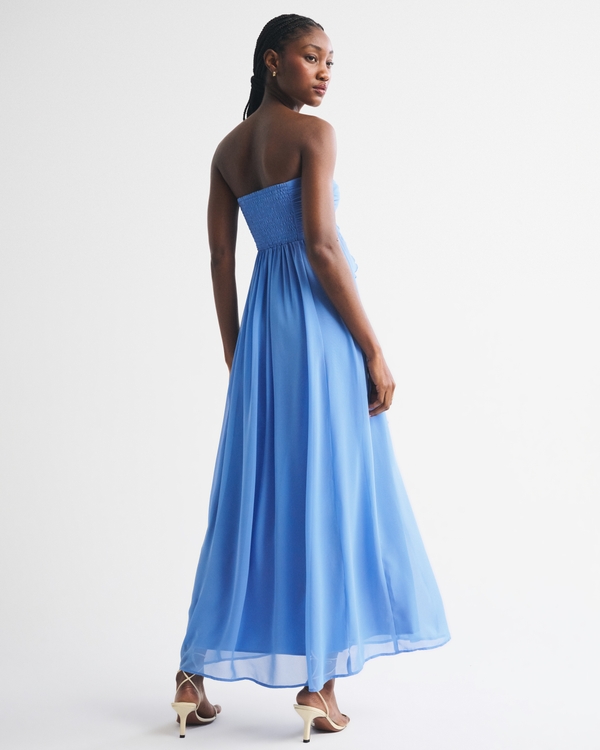 Bra-Free Strapless Hardware Maxi Dress