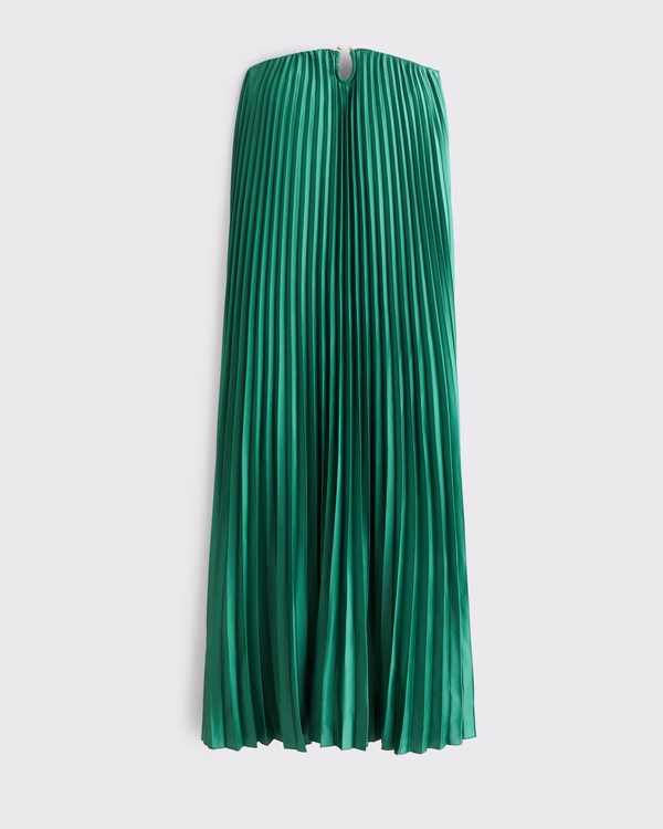 pleated flowy maxi dress Light Blue Strapless Maxi Dress | Empire Gown main image 1