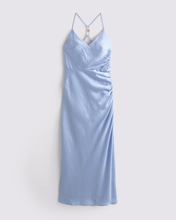 Open-Back Hardware Maxi Dress