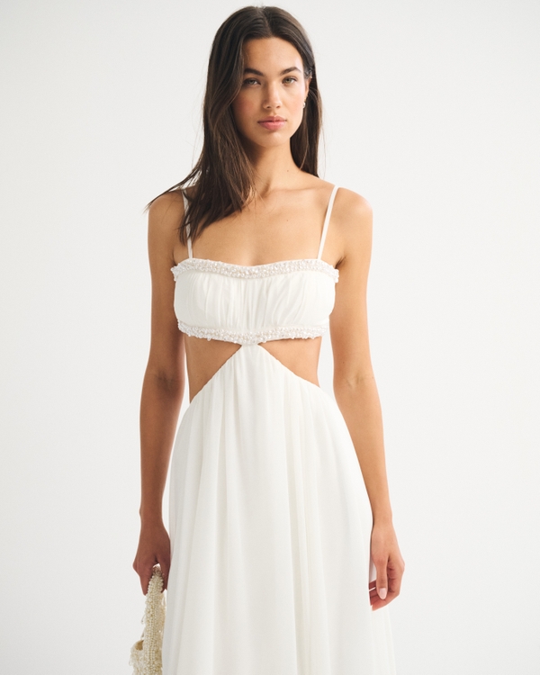 pale yellow dress A-Line Round Neck Yellow Tulle Lace Prom Dresses Formal Dresses – Tirdress