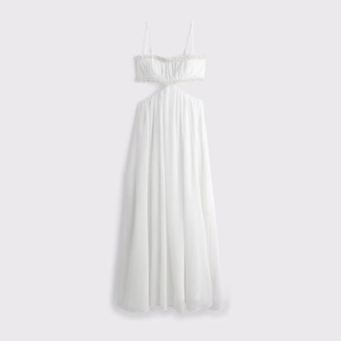 Женские платья Abercrombie & Fitch Bra-Free Babydoll Cutout Beaded Maxi Dress