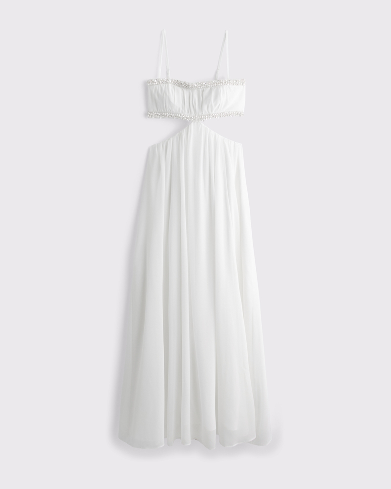 Women's Bra-Free Babydoll Cutout Beaded Maxi Dress | Women's Dresses &  Jumpsuits | Abercrombie.com