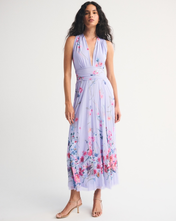 A&F Giselle 5-in-1 Convertible Maxi Dress, Lavender Floral view 1