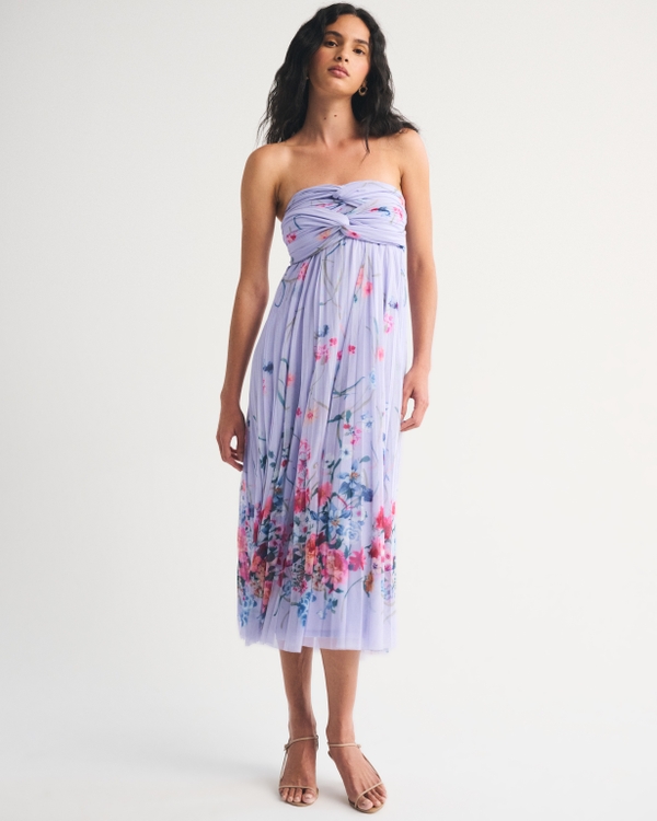 5 maxi dresses Women's A&F Giselle 5-in-1 Convertible Maxi Dress in Lavender Floral | Size XS