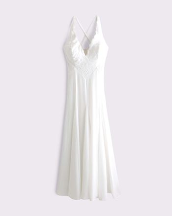 Bra-Free Lace-Trim Flowy Maxi Dress