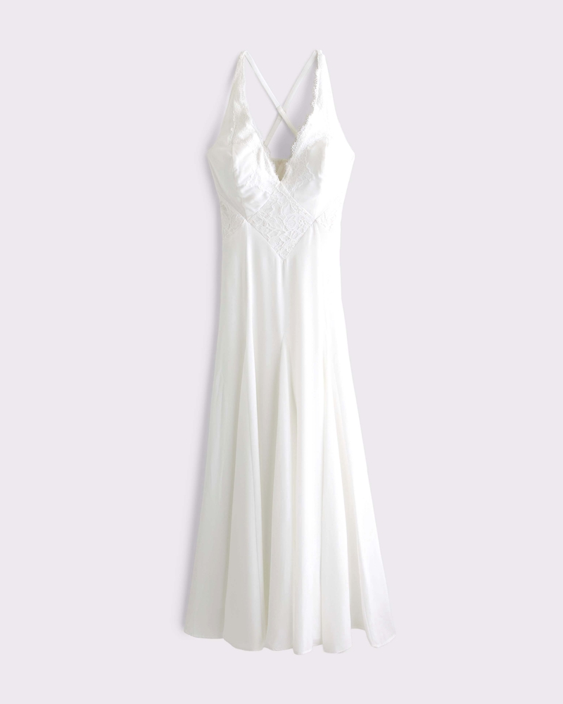 vintage beaded dress Vintage Beaded A-line V-neck Lace Wedding Dresses, MW582