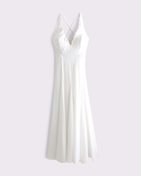 Bra-Free Lace-Trim Flowy Maxi Dress