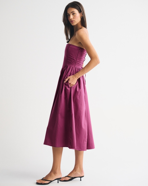 strapless open back dress Irena Strapless Mini Dress | Purple | Womens