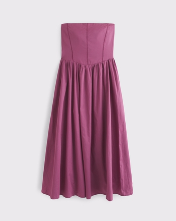 Bra-Free Dipped-Waist Midi Dress