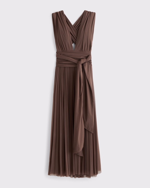 Women's A&F Giselle 5-in-1 Convertible Maxi Dress in Chestnut | Size XL | Abercrombie & Fitch