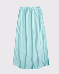 High Rise Satin Maxi Set Skirt