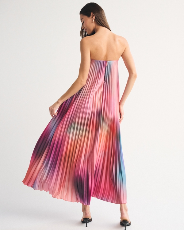 A&F Giselle Hardware Flowy Maxi Dress, Pink Pattern view 2