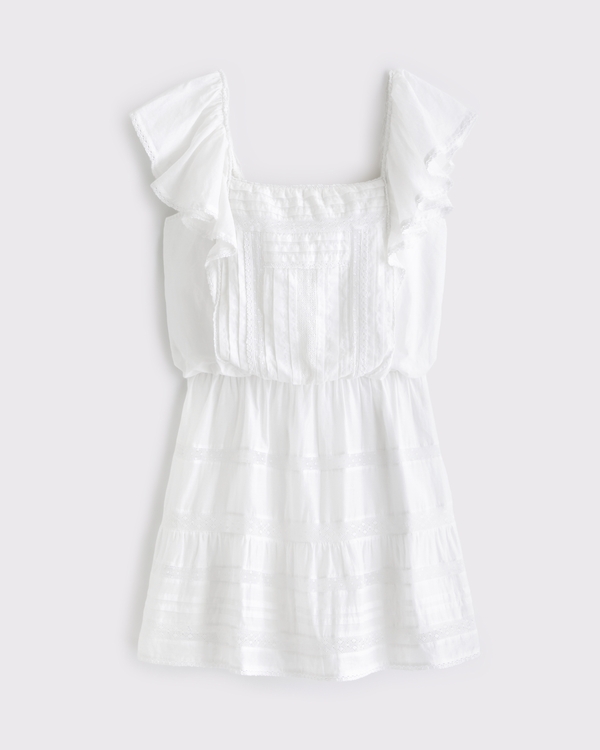 Angel Sleeve Easy Waist Skort, White view 1