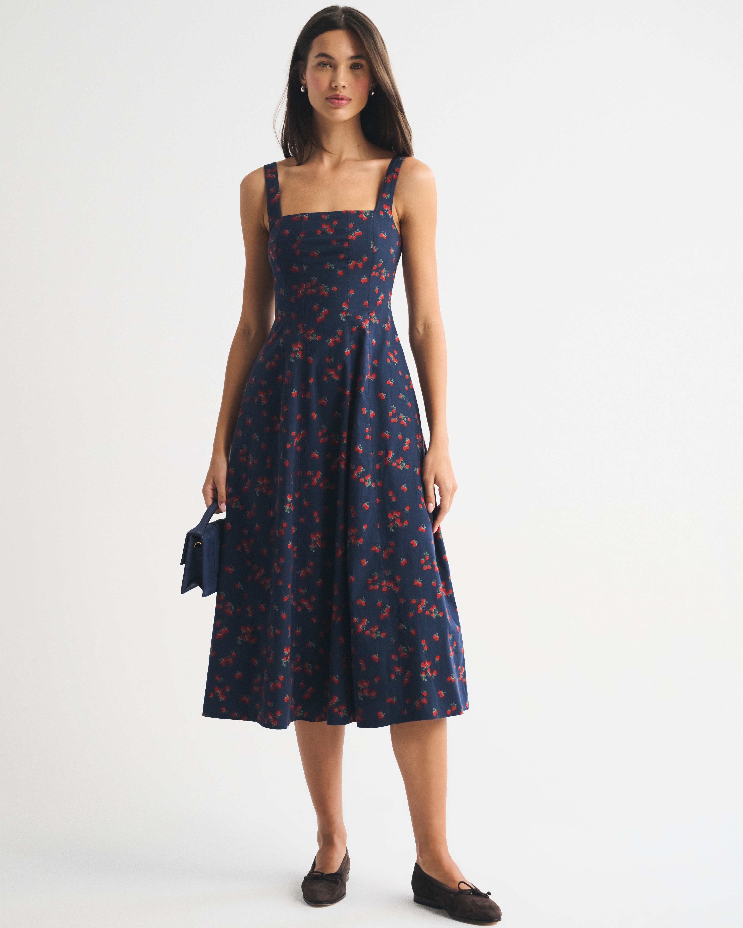 A&F Mila Midi Dress - Blue Shells
