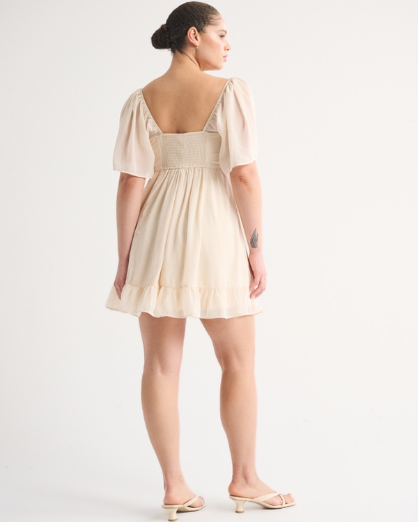 Women's Bra-Free Angel Sleeve Babydoll Mini Dress | Women's