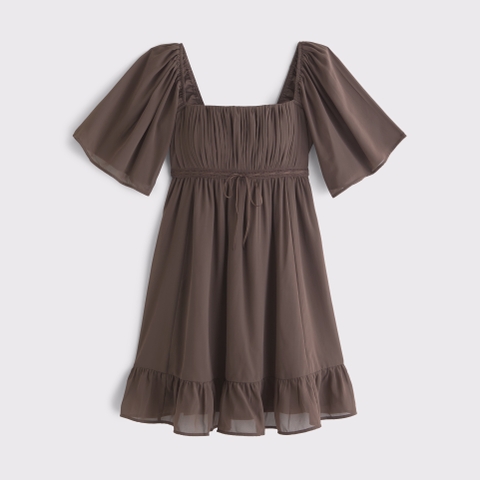 Женские платья Abercrombie & Fitch Bra-Free Angel Sleeve Babydoll Mini Dress
