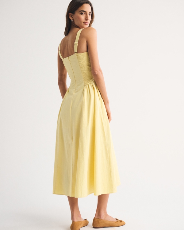 Women's 100% Cotton A&F Bra-Free Dylan Midi Dress | Women's