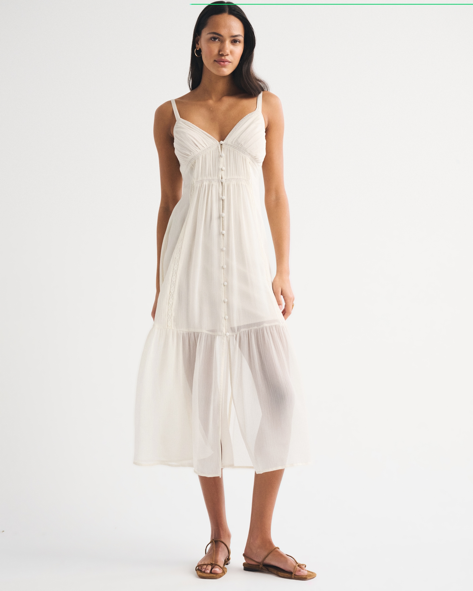 Bra-Free Button-Through Duster Midi Dress