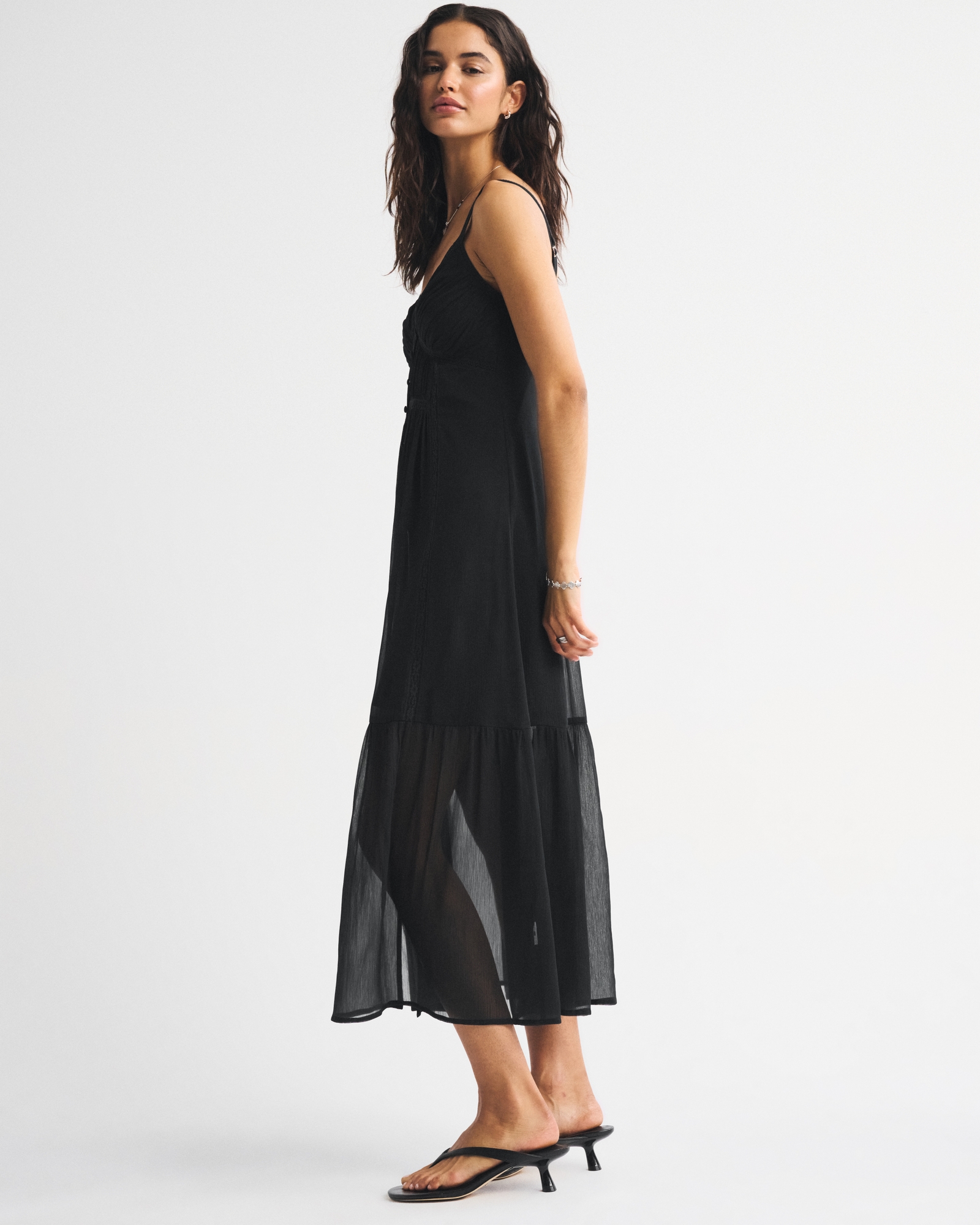 Bra-Free Button-Through Duster Midi Dress