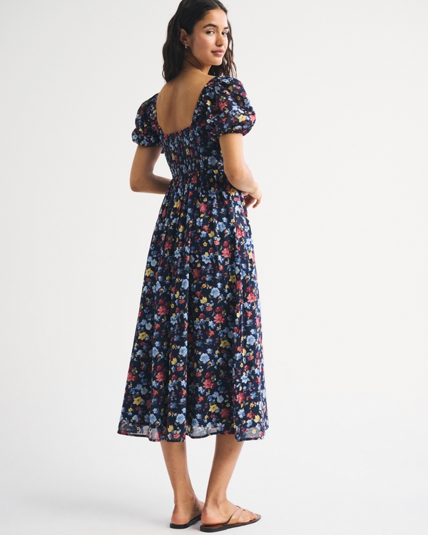 A&F Emerson Puff Sleeve Midi Dress