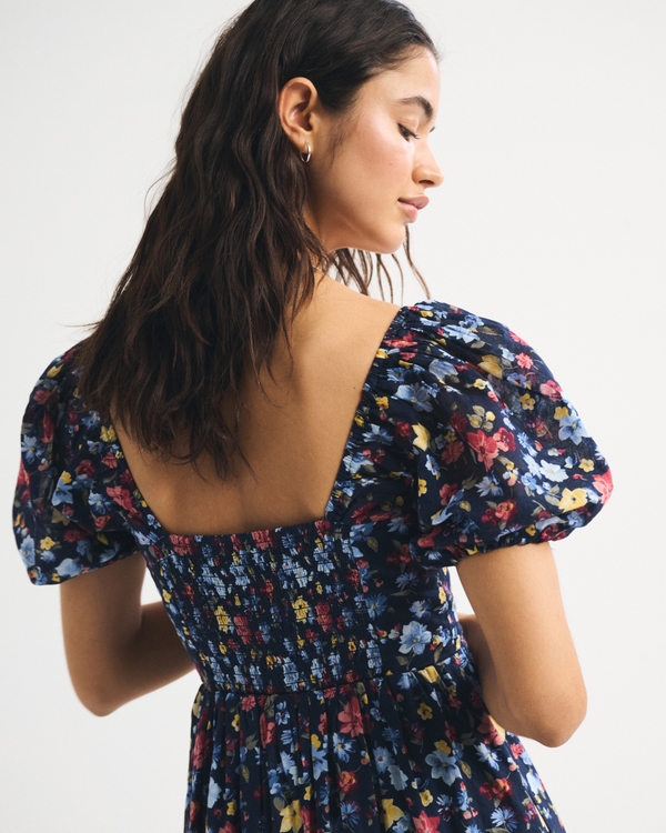 A&F Emerson Puff Sleeve Midi Dress