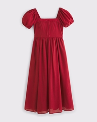 A&F Emerson Puff Sleeve Midi Dress