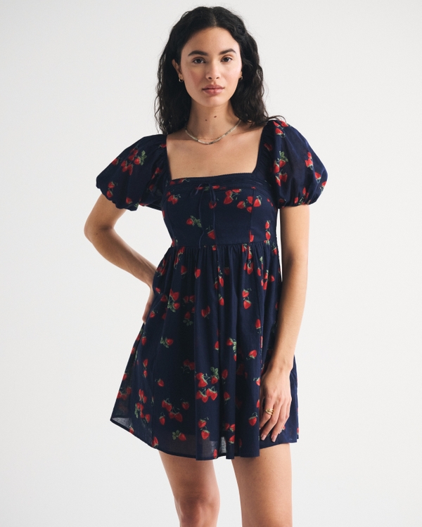 Women's A&F Emerson Puff Sleeve Mini Dress | Women's Dresses & Jumpsuits |  Abercrombie.com