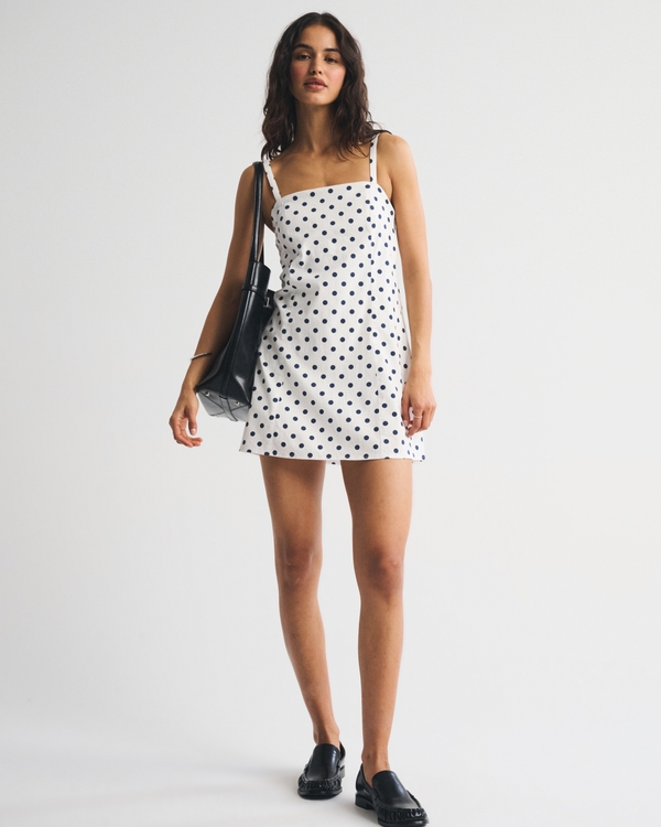 Bra-Free Everyday Skort, White Dot view 1