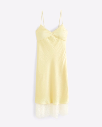 Bra-Free Lace-Trim Slip Midi Dress from Abercrombie & Fitch - $110