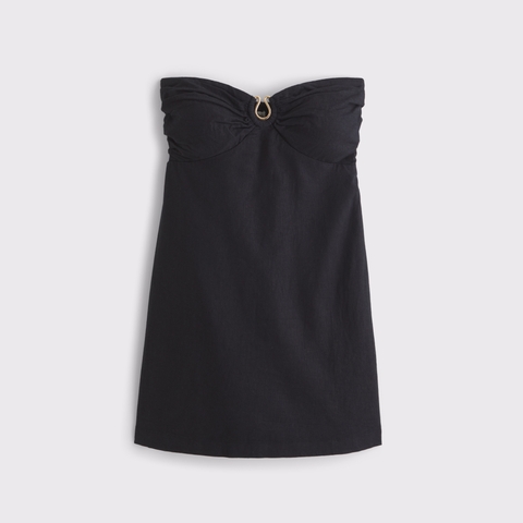 Женские юбки Abercrombie & Fitch A&F Bra-Free Scarlett Strapless Linen-Blend Skort