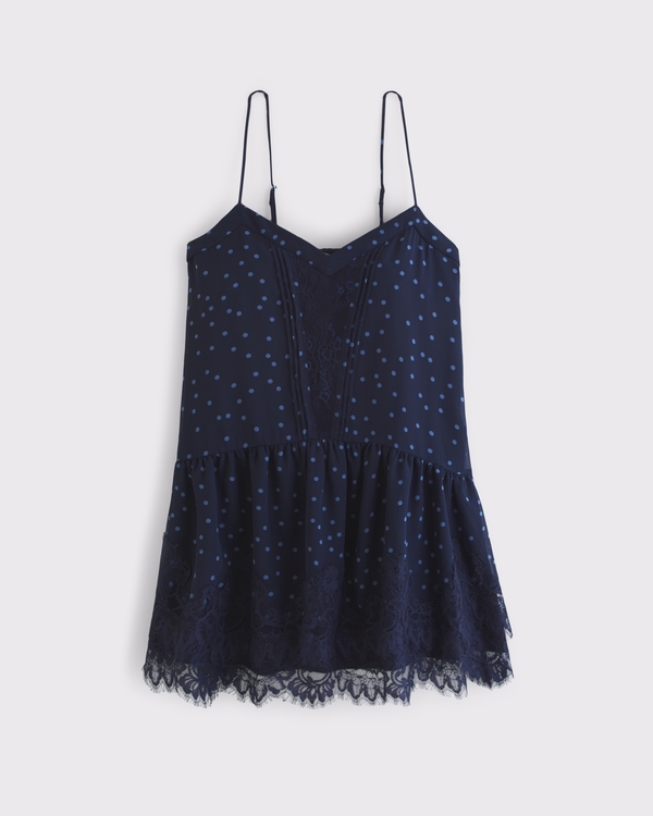 Women's V-Neck Lace Ruffle Mini Dress | Women's Clearance | Abercrombie.com