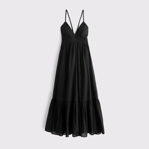 Женские платья Abercrombie & Fitch Bra-Free Tie-Back Flowy V-Neck Maxi Dress