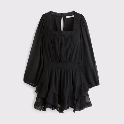 Женские юбки Abercrombie & Fitch Long-Sleeve Squareneck Tiered Skort