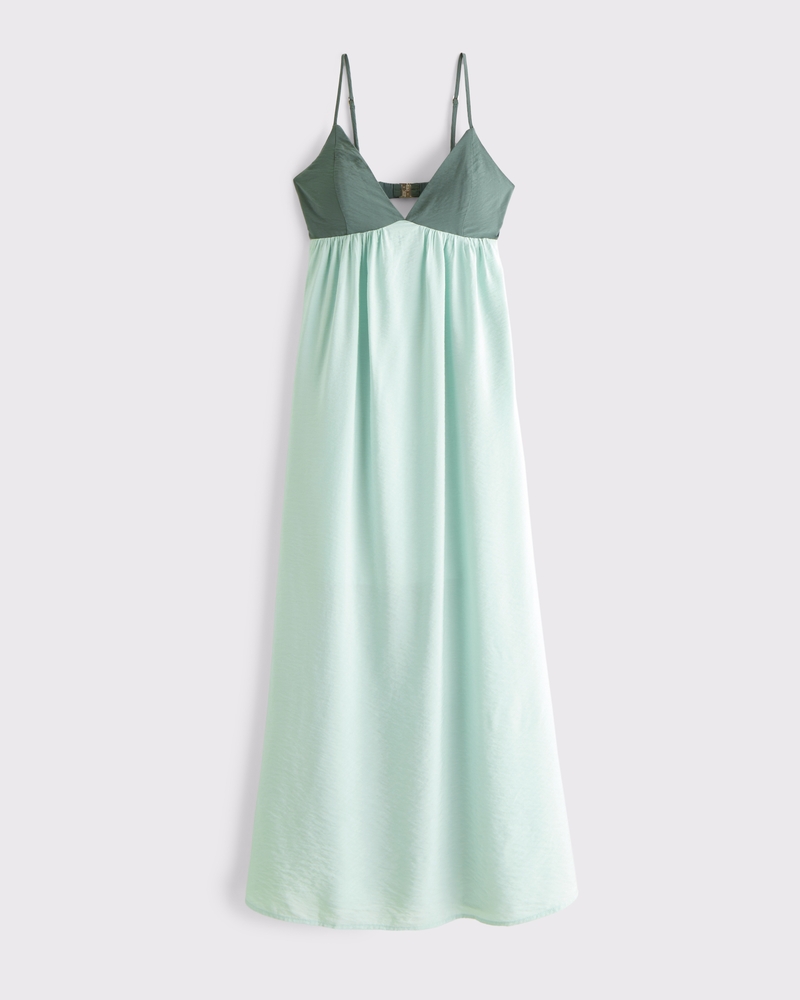 Women's Bra-Free Clasp-Back Flowy Maxi Dress | Women's Clearance |  Abercrombie.com